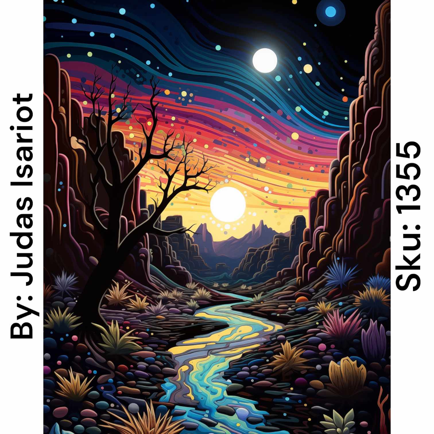 Stream Through Desert Canyon Square Drill AB Diamond Painting Depot